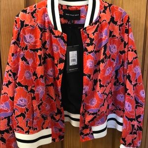 BNWT - Who What Wear Bomber Jacket - 1X - Floral